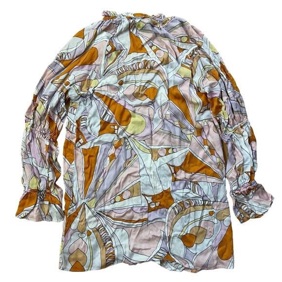 VICI Abstract Pink Swim Coverup Mini Dress Size Medium - Picture 3 of 4